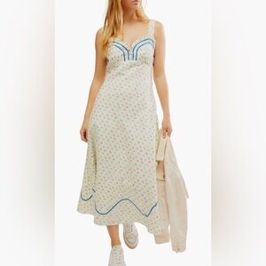 Free People Sweetheart Tie Back Floral Maxi Dress
